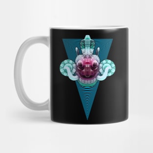 EYECHO Sri Lanka Neon  Blue  Devil Yaka Mask (Yaka, Raaksha) Mug